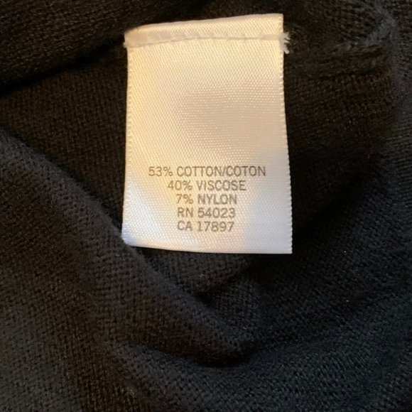 Banana Republic Cotton Blend Button Black Cardigan Size M - Picture 13 of 14